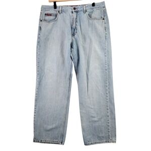 CHAPS DENIM‎ Straight Leg Light Wash Mens Jeans 36x27